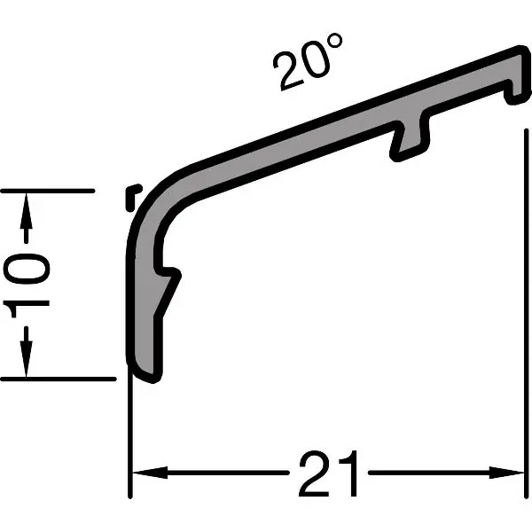 Must-Have GUTMANN krycí profil křídla FP 8849, D=6000 mm, hliník světlý bronz (G214)