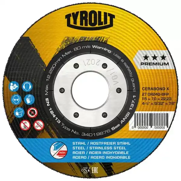 Sleva Kotouč brusný CERABOND X 125x4mm CA24Q-BFK Tyrolit