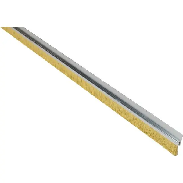 Kup Teď Dveřní těsnící kartáček s přímou lištou, 2000 mm, štět. přír., hliník přír.