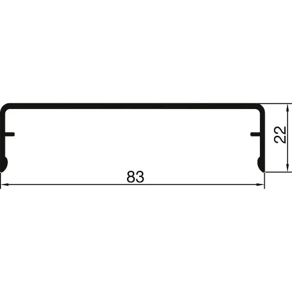 Vysoce Kvalitní THYSSENJRUPP Syprotech kryt k naklapnutí 83/22, d=6000 mm, hliník