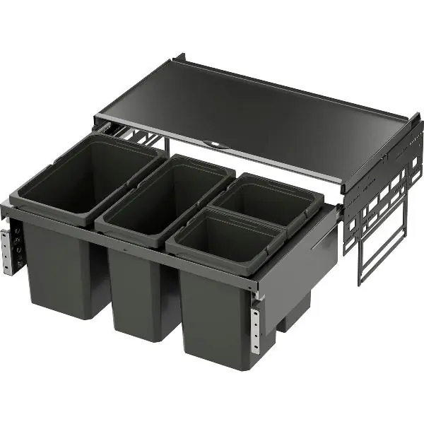 Objednat Nyní VS ENVI Space systém třídění odpadu ŠK 800 mm, 1×22/1×16/2×10 litrů, lava
