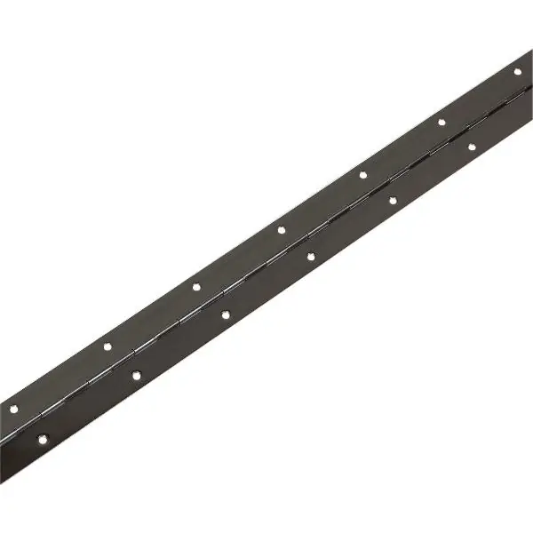 Expresní Doručení Klavírový závěs s předvrtanými otvory, 3500 x 32 mm, ocel černě brynýrovaná