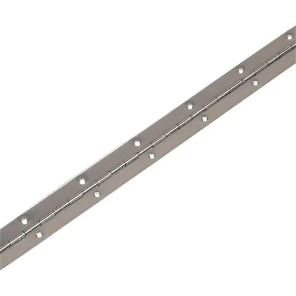 Klavírový závěs s předvrtanými otvory, 3500 x 40 mm, nerez 1.4301 Sleva