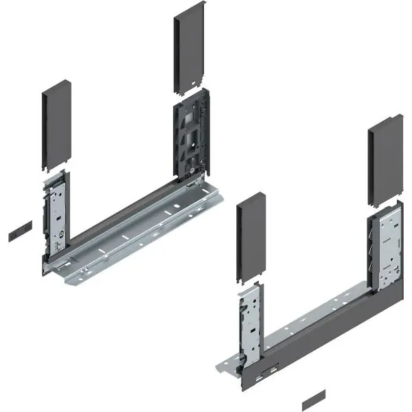 Značkový BLUM LEGRABOX free, bočnice výška C, délka 350mm, orion šedá-matná