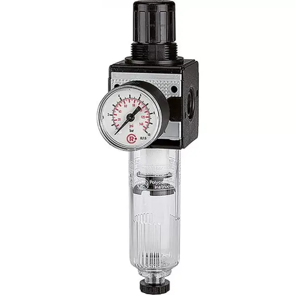 Regulátor tlaku s filtrem, multifix a manometr BG3 0,5-10bar G1/2" RIEGLER Super Cena