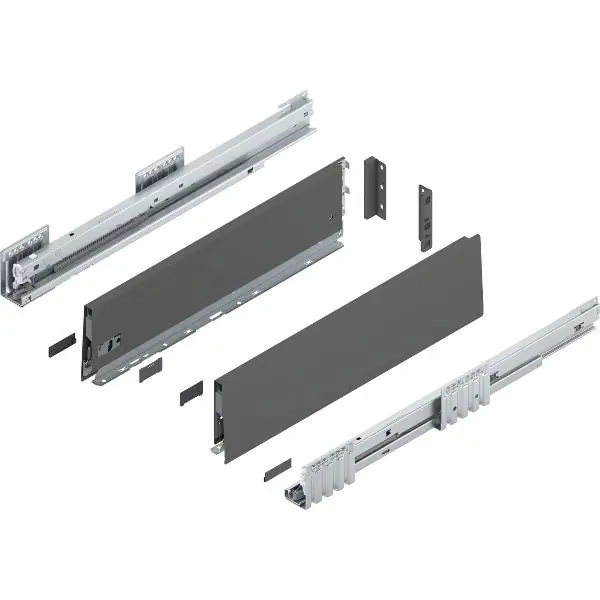 BLUM MERIVOBOX sada výška K, BLUMOTION B, 70kg, d.500, orion šedá Zlevněný