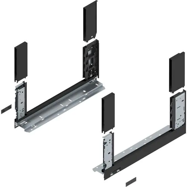 BLUM LEGRABOX free, bočnice výška C, délka 400mm, karbonově černá-matná Levný