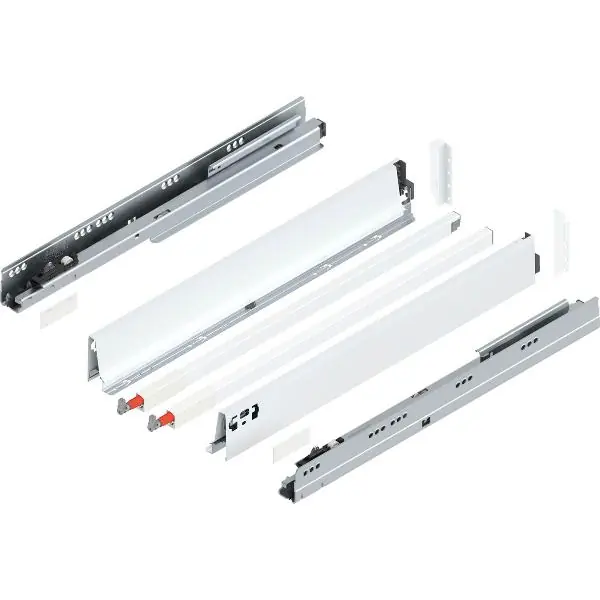 BLUM TANDEMBOX antaro sada výška C-reling, BLUMOTION M, 65kg, d. 650, hedv.bílá Výprodej