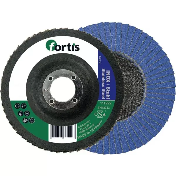 Vějíř.brus.kot. Inox/Sta 125mm K80 klenutý FORTIS Tovární Cena