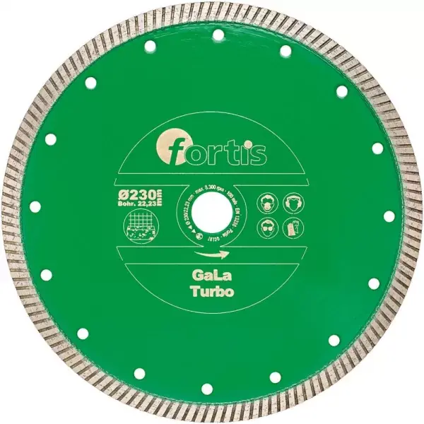 Výprodej Diamantový Kotouč řezný GaLa Turbo Ø 180 mm turbosegment 10 mm vrtání 22,2 mm FORTIS