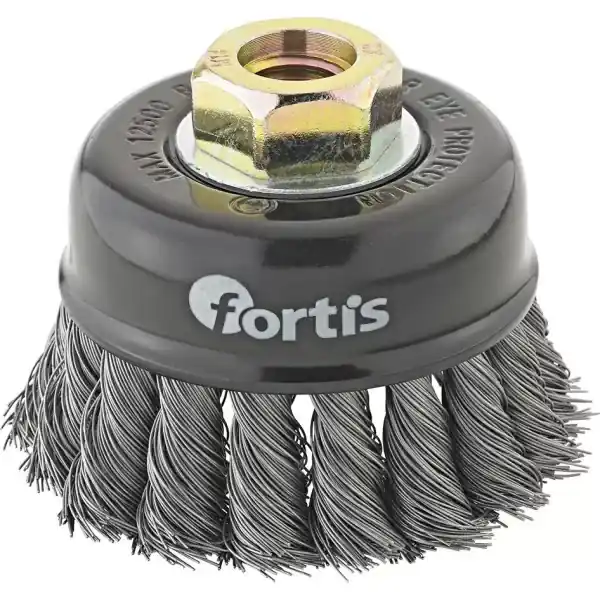 Expresní Doručení Kartáč hrncový 80 x0,5 mm ocelový, splétaný, M14 FORTIS