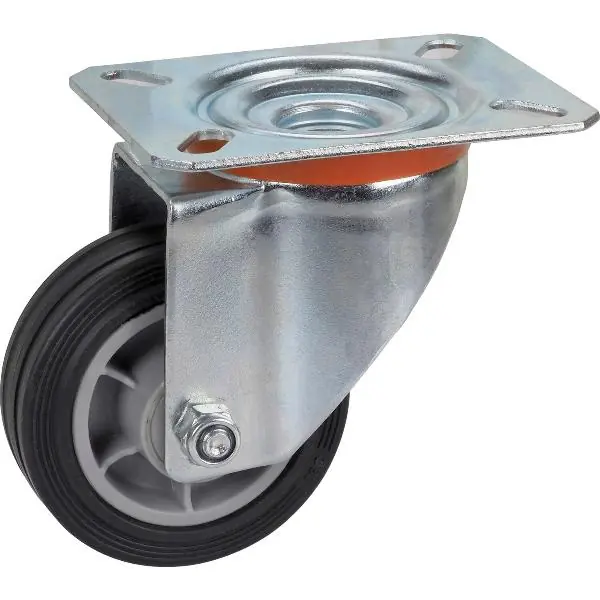 DÖRNER + HELMER otočné kolečko TPE, polypropylenové okraje 80 mm, 50 kg Sleva