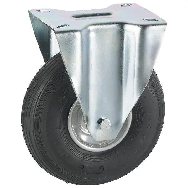 Hit Sezóny Kolečko pevné 200x50mm ložiska, 140x110mm plech. ráfek, zátěž 75kg, v.240mm