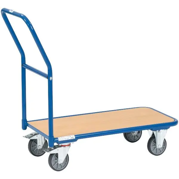 Levný FETRA Plošinový ruční vozík 850 x 450 mm, kolečka ø 125 mm, nosnost 300 kg
