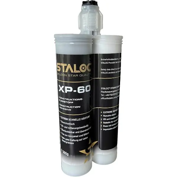 Expresní Doručení STALOC 2K konstruční lepidlo XP-60 šedé 500g, bez směšovače