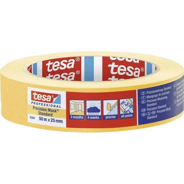 TESA precizní krep Standard 4344 oranžová 19mm x 50 Metrů Nejlepší Volba