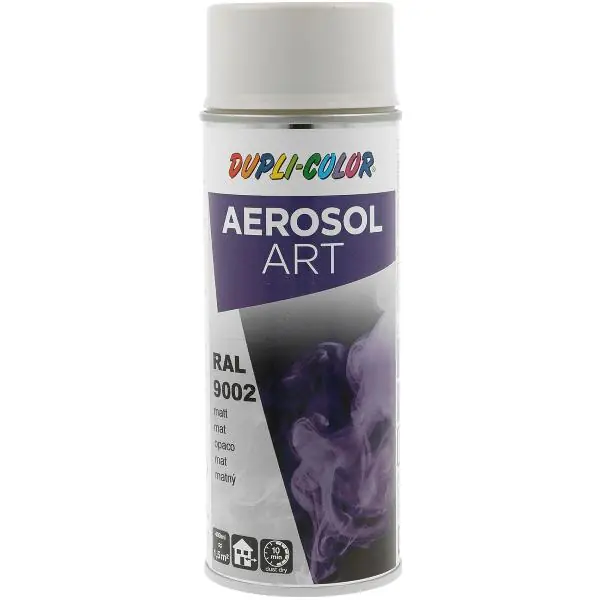 Oblíbený Dupli-Color Aerosol Art sprej 400 ml šedobílá mat / RAL 9002