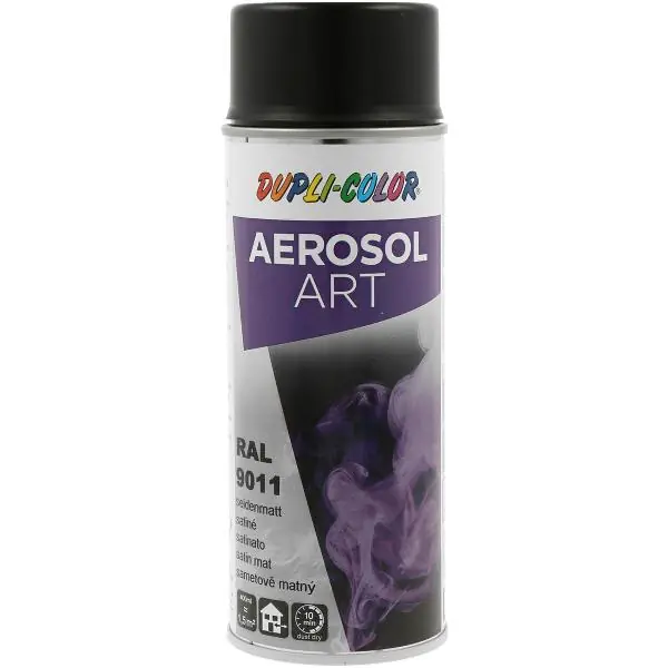 Dupli-Color Aerosol Art sprej 400 ml grafitově černá hedv.mat / RAL 9011 Super Cena