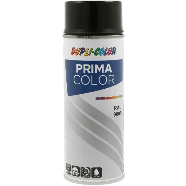 Must-Have Dupli-Color barva ve spreji Prima 400 ml, tmavě černá matná / RAL 9005
