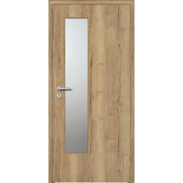 Zlevněný DONAU Soft interier. dveře CPL dub pr. Authentic podélně sklo EN-S PR 850/2030mm