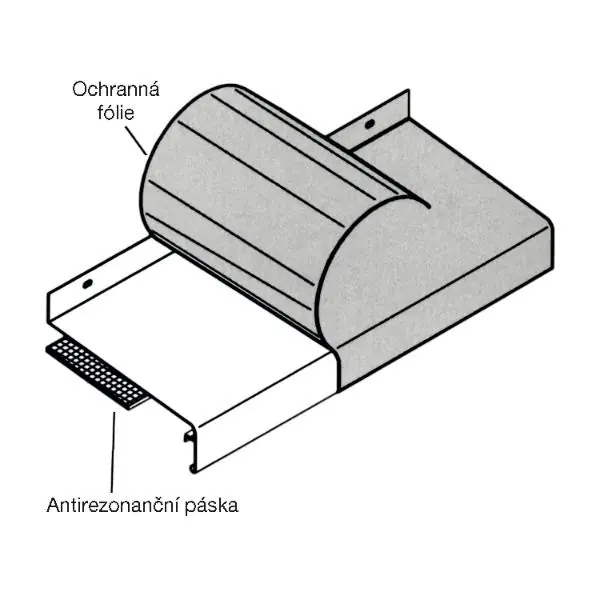 Značkový Antirezonanční páska pod venkovní parapet 1000 mm, šířka 80 mm