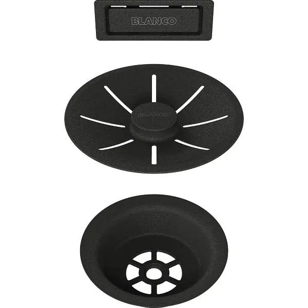 BLANCO odtoková sada s přepadem černá matná Black Edition Dokud Zásoby Vydrží