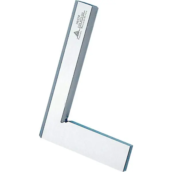 Přesný úhelník DIN875-00 Inox rameno 200 × 130 mm Vysoce Kvalitní