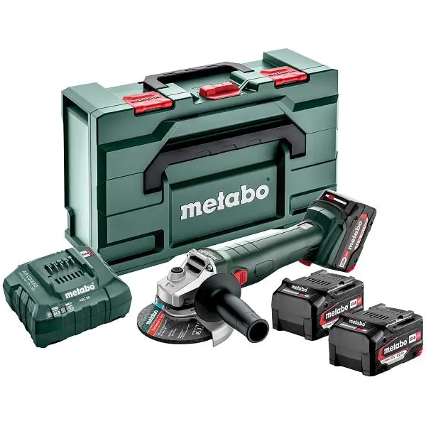 METABO aku úhlová bruska W 18 L9-125 18,0 Volt / 4,0 Ah (IEC) Li-Ion Nová Kolekce