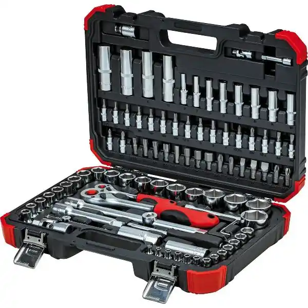 Oblíbený GEDORE RED sada nástrčných klíčů 1/4" + 1/2" s přepínací ráčnou 94dílná