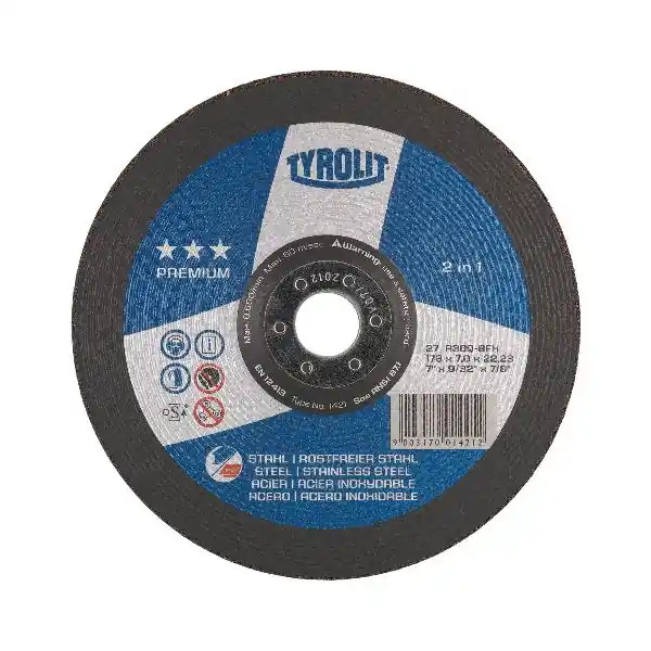 TYROLITBrusný kotouč Premium*** A30Q-BFX 125 x 4 mm 2v1 tvar 27 Omezená Nabídka
