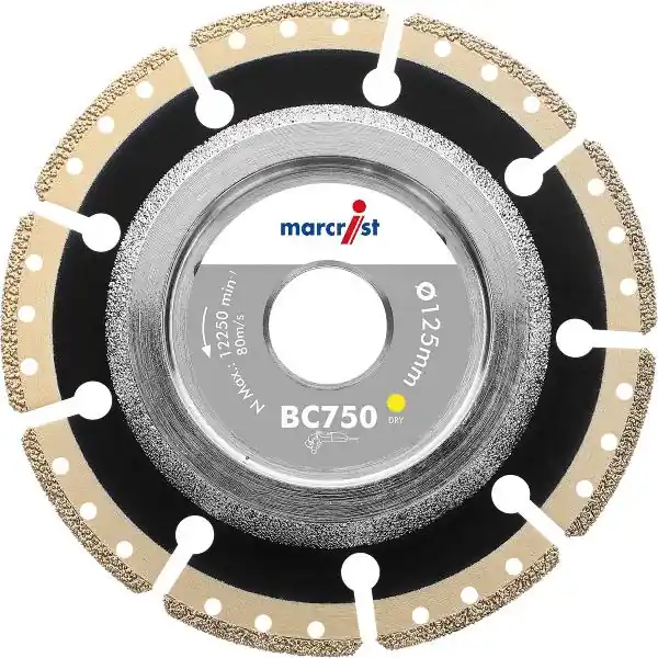 Koupit Online MARCRIST diamantový řezný kotouč se srážením hrany BC750 125 x 22,2 mm