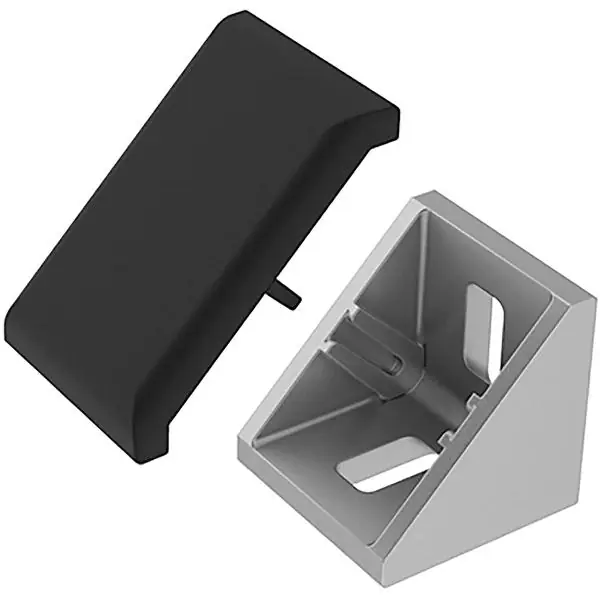 Akce FATH úhelník 30 x 30 mm práškově lakovaný barva hliníku včetně krytky drážka 6