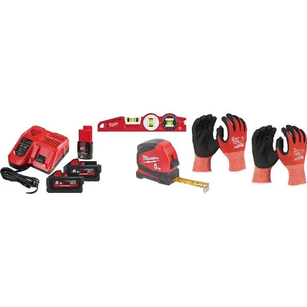 Speciální Cena MILWAUKEE aku startovací sada Power Combo Pro 18 Volt / 12 V s 3 bateriemi