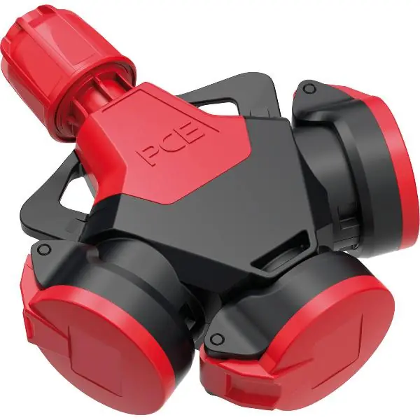 PCE 3cestná spojka TAURUS2 z masivní gumy, 3pólová, s krytem a LED, IP54 Koupit Online