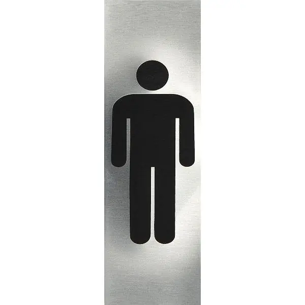 Must-Have WC Symbol páni samolepicí, 48 x 150 mm, nerez kartáčovaný