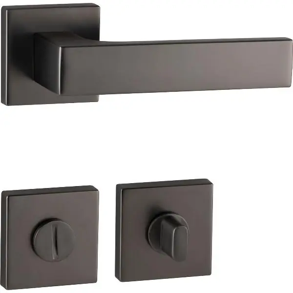 Zlevněný MARCHESI sada klika-klika BUDAPEST rozeta WC, 38-45 mm, zamak poniklovaný tmavý