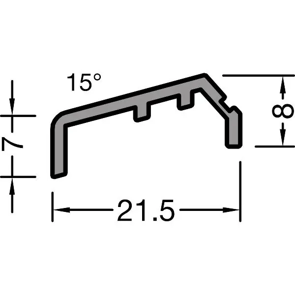 GUTMANN krycí profil křídla 26/34, D=6000 mm, hliník bílý RAL 9016 Výhodná Nabídka