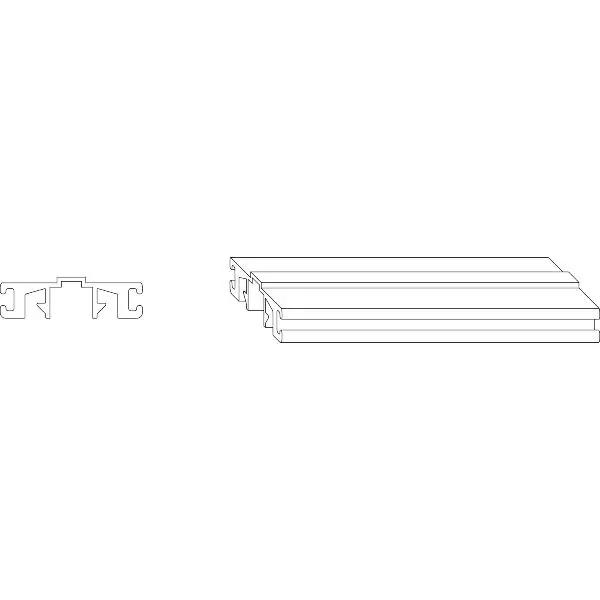Adapter pro vyrovnávací podkladní profil, 5000 mm, plast bílý Sleva