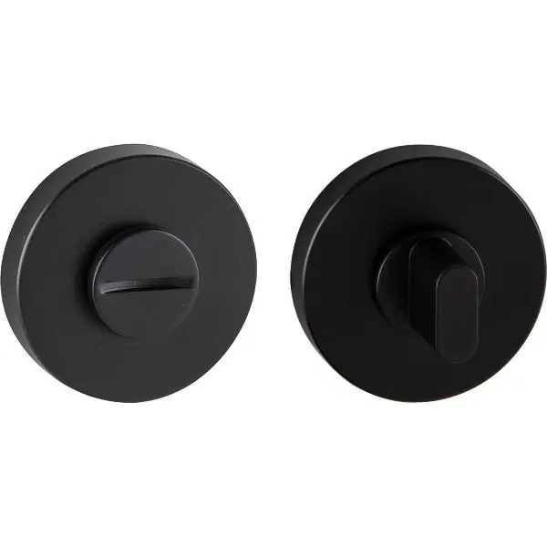 Originální MARCHESI WC rozeta, ø 52 mm, výška 10 mm, Zamak černý mat