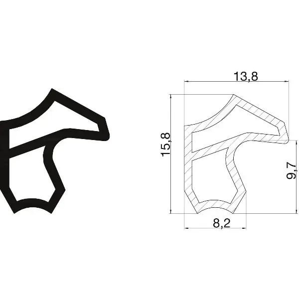 Těsnění do ocelových zárubní M 2246, plast bílý Značkový