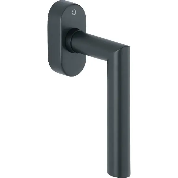 HOPPE okenní klika AMSTERDAM SecuForte, ČH 32--42 mm, nerez černý mat Cenově Výhodný
