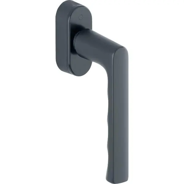 Levný HOPPE Okenní klika HAMBURG SecuForte, ČH 7x32-42, 90°, hliník černý mat