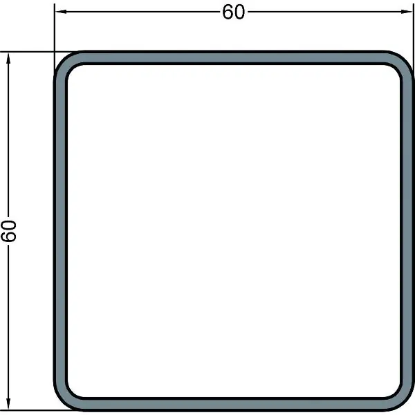 Nejlepší Cena GUTMANN Okapová svodová roura pro P2030, 60 x 60 x 2 mm, L=6000 mm, holý hliník