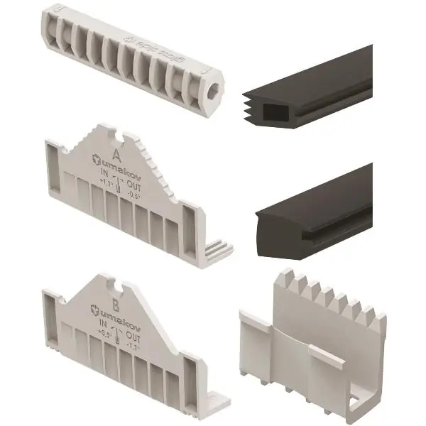 ECONOMY Sada těsnění UnoXL FLEX2, 2500 mm, tloušťka skla 21,52 mm, plast/guma Omezená Nabídka