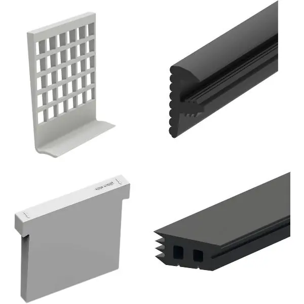 Aktuální ECONOMY sada těsnění pro podlahový profil 6000, síla skla 12,76 mm, plast/guma