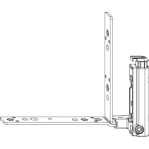 MACO spodní křídlové ložisko TO s ÜV, 4/15-9 mm, levé, 130kg, stříbrné (55411) Vysoce Kvalitní