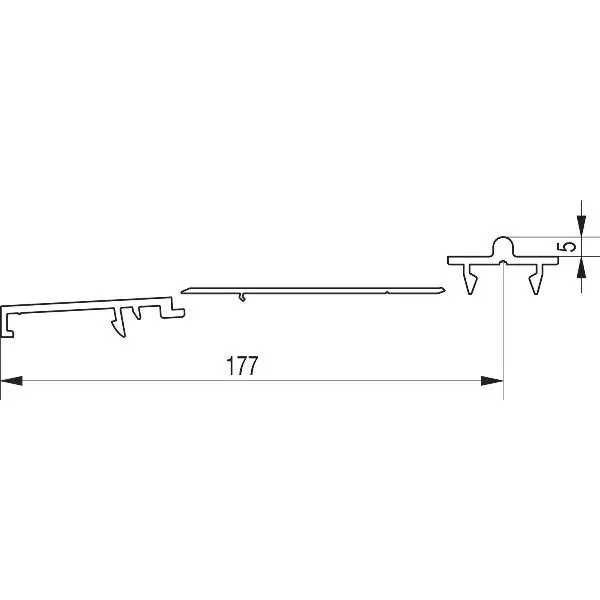 GU Thermostep 204 sada krok.prahů 5/177, =5000 mm, IV78, stříbrná Nejlepší Cena