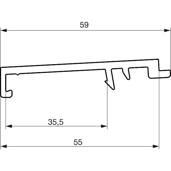 Nová Kolekce GU Thermostep164/204 profil 144 P2151, FA 28, d=5000 mm, hliník stříbrný elox