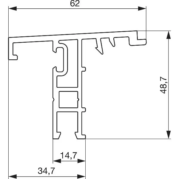 GU Thermostep 204 Wetterprofil 15 P1927, FA 28, L=6700 mm, hliník stříbrný elox Dokud Zásoby Vydrží