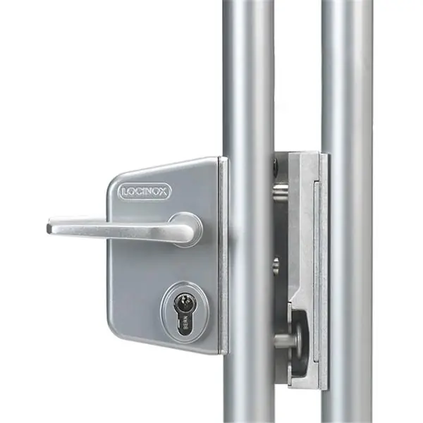 Sada zámku pro mříž.bránu LARQ4040 U2L, PZW, pro čtverc. trubku, hliník RAL 6005 Vrácení Zdarma
